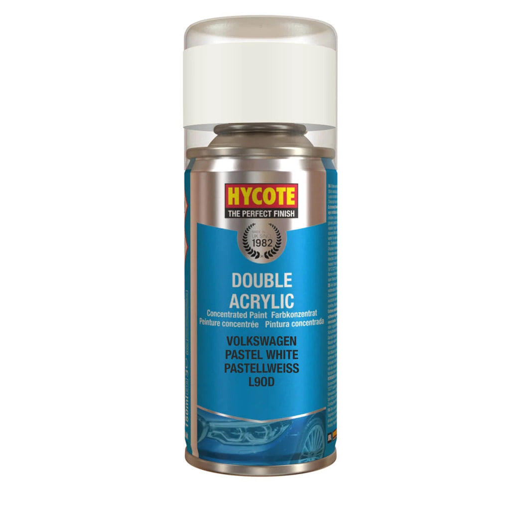 Hycote Volkswagen Pastel White Double Acrylic Spray Paint 150ml