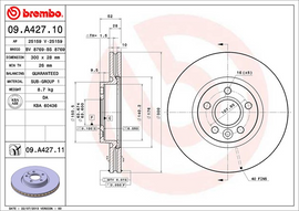 Brembo Painted Brake Disc, 09.A427.11