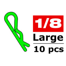 Load image into Gallery viewer, CORALLY BODY CLIPS 45 BENT LARGE GREEN 10 PCS