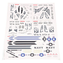Load image into Gallery viewer, FMS F/A-18 SUPER HORNET 70MM DECAL SHEET