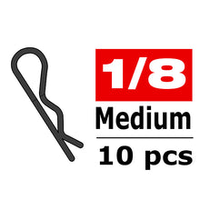 Load image into Gallery viewer, CORALLY BODY CLIPS 45 BENT MEDIUM BLACK 10 PCS