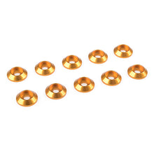 Load image into Gallery viewer, CORALLY ALUMINIUM WASHER FOR M3 BUTTON HEAD SCREWS OD=10MM GOLD 10PCS
