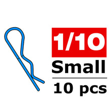 Load image into Gallery viewer, CORALLY BODY CLIPS 45 BENT SMALL BLUE 10 PCS