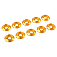 Load image into Gallery viewer, CORALLY ALUMINIUM WASHER FOR M4 BUTTON HEAD SCREWS OD=12MM GOLD 10PCS