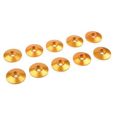Load image into Gallery viewer, CORALLY ALUMINIUM WASHER FOR M3 BUTTON HEAD SCREWS OD=15MM GOLD 10PCS