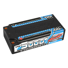 Load image into Gallery viewer, CORALLY XCELERATED 100C LIPO BATTERY 5000 MAH 7.4V SHORTY 2S 4MM BULLIT