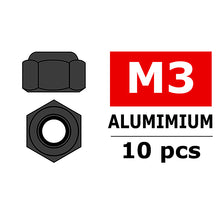Load image into Gallery viewer, CORALLY ALUMINIUM NYLSTOP NUT M3 GUN METAL 10 PCS