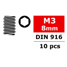 Load image into Gallery viewer, CORALLY STEEL SET SCREWS M3 X 8MM HEX 10 PCS