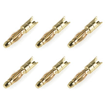 Load image into Gallery viewer, CORALLY BULLIT CONNECTOR 2.0MM MALE SPRING TYPE GOLD PLATED WIRE STRAIGHT 6PCS