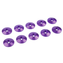 Load image into Gallery viewer, CORALLY ALUMINIUM WASHER FOR M3 BUTTON HEAD SCREWS OD=15MM PURPLE 10PCS