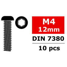 Load image into Gallery viewer, CORALLY STEEL SCREWS M4 X 12MM HEX BUTTON HEAD 10 PCS