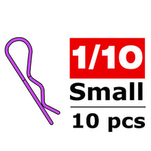 Load image into Gallery viewer, CORALLY BODY CLIPS 45 BENT SMALL PURPLE 10 PCS