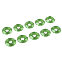 Load image into Gallery viewer, CORALLY ALUMINIUM WASHER FOR M4 BUTTON HEAD SCREWS OD=12MM GREEN 10PCS