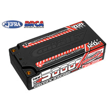 Load image into Gallery viewer, CORALLY VOLTAX 120C LIPO HV BATTERY 5000 MAH 7.6V SHORTY 2S 4MM BULLIT
