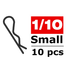 Load image into Gallery viewer, CORALLY BODY CLIPS 45 BENT SMALL BLACK 10 PCS