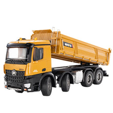 Load image into Gallery viewer, HUINA RC TIPPER DUMPTRUCK 12CH 8-WHEEL WITH DIE CAST METAL PARTS