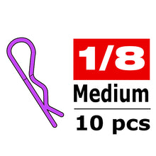 Load image into Gallery viewer, CORALLY BODY CLIPS 45 BENT MEDIUM PURPLE 10 PCS
