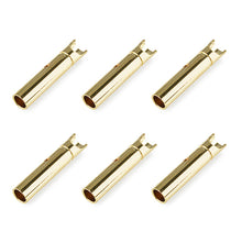 Load image into Gallery viewer, CORALLY BULLIT CONNECTOR 2.0MM FEMALE GOLD PLATED ULTRA LOW RESISTANCE 6PCS