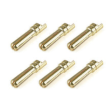 Load image into Gallery viewer, CORALLY BULLIT CONNECTOR 5.0MM MALE SOLID TYPE GOLD PLATED ULTRA LOW RESISTANCE WIRE STRAIGHT 6PCS