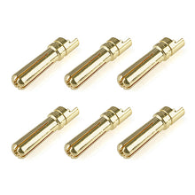 Load image into Gallery viewer, CORALLY BULLIT CONNECTOR 4.0MM MALE SOLID TYPE GOLD PLATED ULTRA LOW RESISTANCE WIRE STRAIGHT 6PCS
