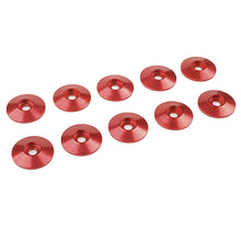 Load image into Gallery viewer, CORALLY ALUMINIUM WASHER FOR M3 BUTTON HEAD SCREWS OD=15MM RED 10PCS