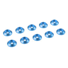 Load image into Gallery viewer, CORALLY ALUMINIUM WASHER FOR M3 BUTTON HEAD SCREWS OD=10MM BLUE 10PCS