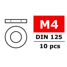 Load image into Gallery viewer, CORALLY WASHER M4 GALVANIZED STEEL 10 PCS