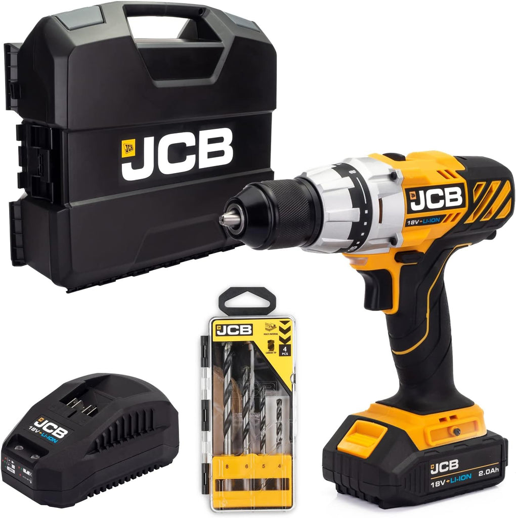 JCB 18V Brushless Drill Driver, 1/4" Hex Chuck