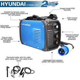 Hyundai 200 Amp MMA/ARC Inverter Welder