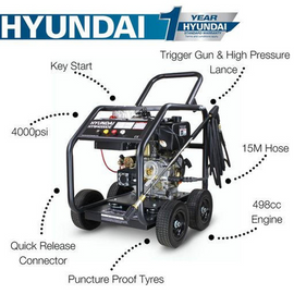 Hyundai 4000psi Diesel Pressure Washer 15L/min 14hp