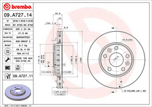 Load image into Gallery viewer, Brembo Painted Brake Disc, 09.A727.11