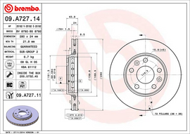 Brembo Painted Brake Disc, 09.A727.11