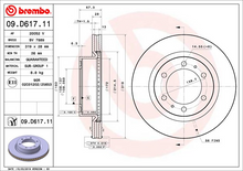 Load image into Gallery viewer, Brembo Painted Brake Disc, 09.D617.11