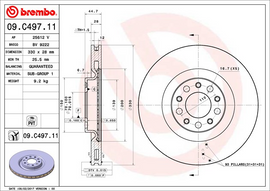 Brembo Painted Brake Disc, 09.C497.11