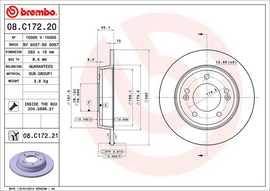 Brembo Painted Brake Disc, 08.C172.21