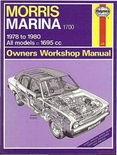 Load image into Gallery viewer, Haynes Manual Morris Marina 1700 1695cc All Models 1978-1980