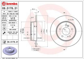 Brembo Painted Brake Disc, 08.5178.31