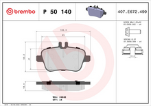 Load image into Gallery viewer, Brembo Brake Pad, P 50 140