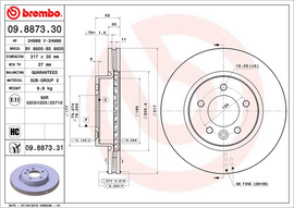 Brembo Painted Brake Disc, 09.8873.31