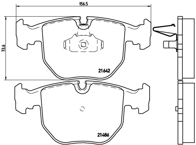 Brembo Brake Pad, P 06 021