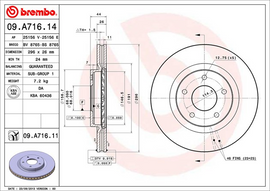 Brembo Painted Brake Disc, 09.A716.11