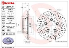 Load image into Gallery viewer, Brembo Painted Brake Disc, 09.C880.11