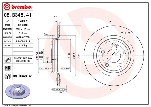 Brembo Brake Pad, 08.8348.41