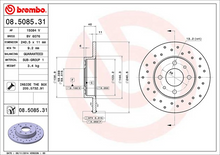 Load image into Gallery viewer, Brembo Painted Brake Disc, 08.5085.31