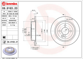 Brembo Brake Disc, 08.9163.21