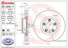Load image into Gallery viewer, Brembo Painted Brake Disc, 09.C549.11