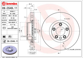 Brembo Painted Brake Disc, 09.C549.11