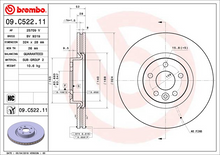 Load image into Gallery viewer, Brembo Painted Brake Disc, 09.C522.11