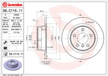 Load image into Gallery viewer, Brembo Painted Brake Disc, 08.C115.11