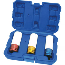 Load image into Gallery viewer, Goodyear 3pc Hi Torq Deep Impact Nut Socket Alloy Wheel 1/2" Drive 17mm-21mm Set